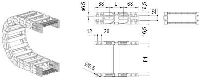 Brevetti Пластиковая кабельная цепь 306SU