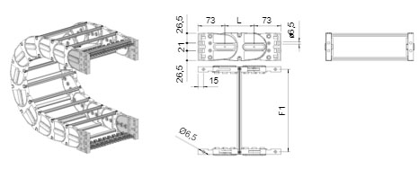 Brevetti Пластиковая кабельная цепь 308E