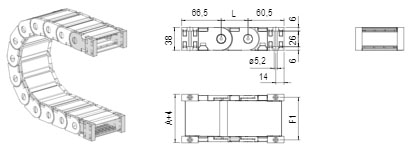 Brevetti Пластиковая кабельная цепь 325PI