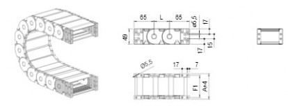 Brevetti Пластиковая кабельная цепь 435PU