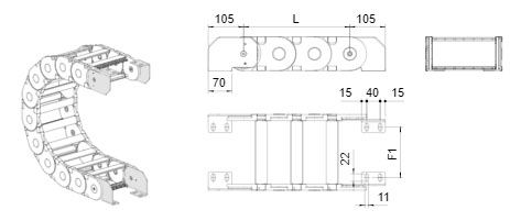 Brevetti Пластиковая кабельная цепь 475MU