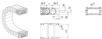 Brevetti Пластиковая кабельная цепь 660