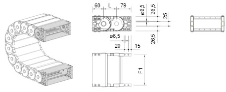 Brevetti Пластиковая кабельная цепь 770