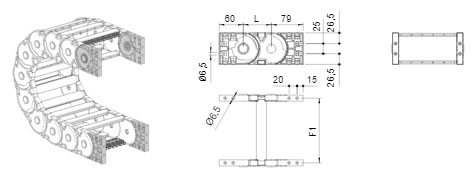 Brevetti Пластиковая кабельная цепь 770A