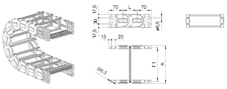 Brevetti Пластиковая кабельная цепь 307E